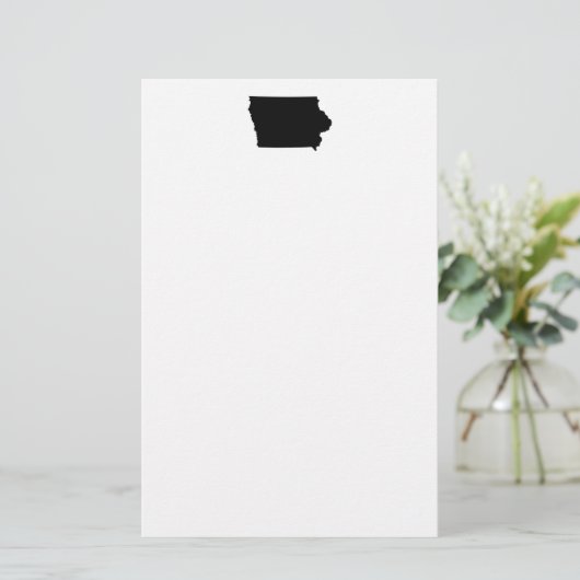 Iowa in zwart-wit briefpapier (Staand voorkant)