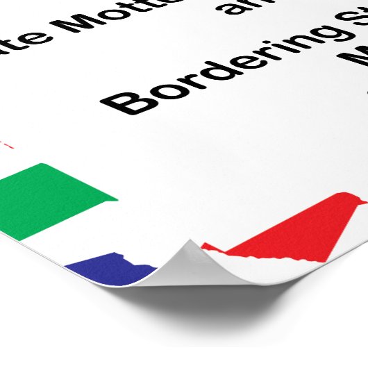 Iowa Information Educational US State Poster (Hoek)