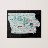 Iowa Interstate Map Legpuzzel (Horizontaal)