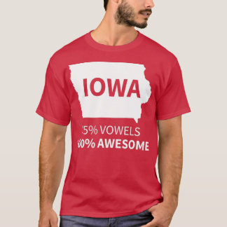 Iowa Iowa 75 Vowels 100 Geweldige T-shirt