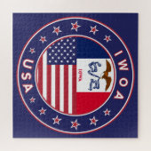 Iowa, Iowa sticker, tas, klok Legpuzzel (Horizontaal)