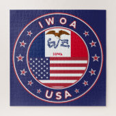 Iowa, Iowa sticker, tas, klok Legpuzzel (Verticaal)