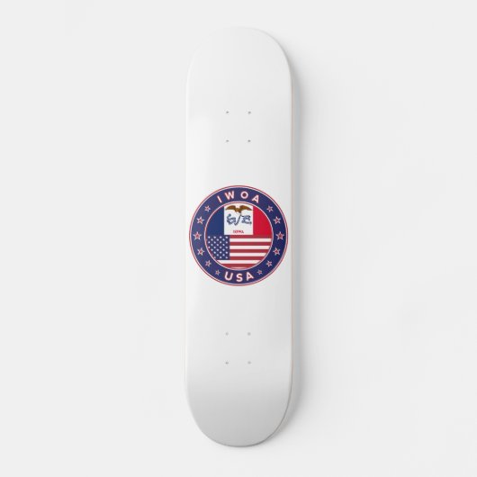 Iowa, Iowa sticker, tas, klok Persoonlijk Skateboard (Voorkant)