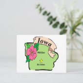  Iowa-kaart Briefkaart (Staand voorkant)