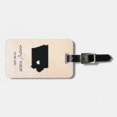 Iowa Kaart Bruiloft Bagagelabel, de naam van het p Bagagelabel (Voorkant horizontaal)
