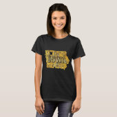 Iowa Kaart en Tekst T-shirt (Voorkant volledig)