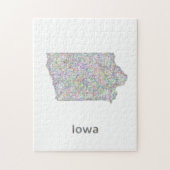 Iowa-kaart Legpuzzel (Verticaal)