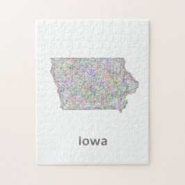 Iowa-kaart Legpuzzel
