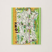 Iowa kaart puzzel legpuzzel (Verticaal)