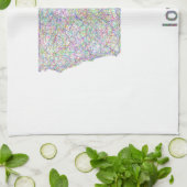 Iowa-kaart Theedoek (Gevouwen)