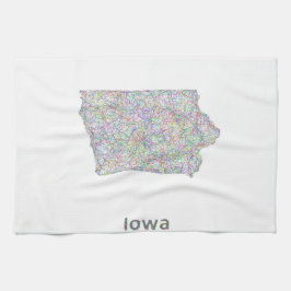Iowa-kaart Theedoek
