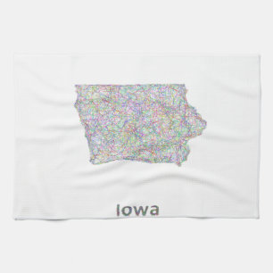 Iowa-kaart Theedoek