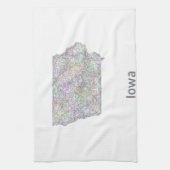 Iowa-kaart Theedoek (Verticaal)