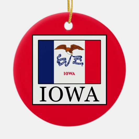 Iowa Keramisch Ornament (Voorkant)