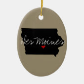 Iowa Keramisch Ornament (Voorkant)