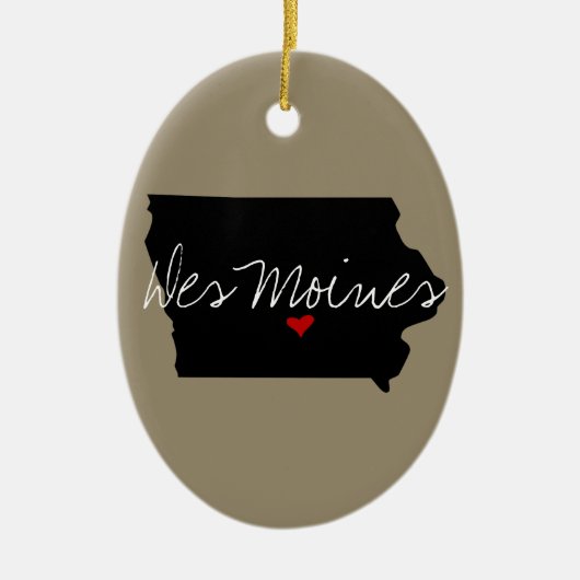 Iowa Keramisch Ornament (Voorkant)