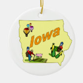 Iowa kerstboomversiering keramisch ornament (Voorkant)