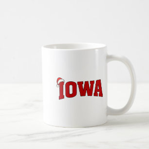 Iowa Kerstman Santa Hoed Retro Terugblik Souvenir Koffiemok