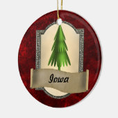 Iowa kerstversiering keramisch ornament (Links)