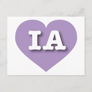 Iowa Lavender Heart - Ik hou van IA Briefkaart