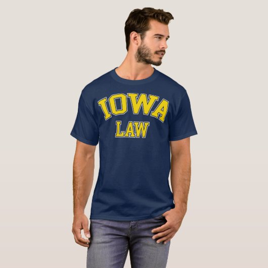 Iowa Law Iowa Bar Afstuderen Gift Lawyer College T-shirt (Voorkant volledig)