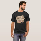 Iowa Leopard Pattern Map Leo State Of Iowa T-shirt (Voorkant volledig)