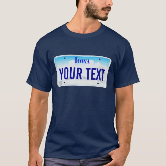 Iowa licence bord t-shirt (Voorkant)