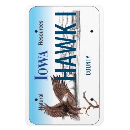 Iowa License Bord Flexible Magneet (Verticaal)
