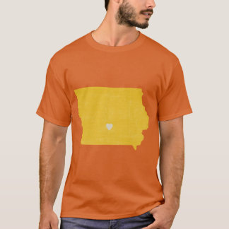 Iowa Liefde in Geel T-shirt