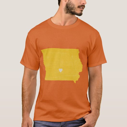 Iowa Liefde in Geel T-shirt (Voorkant)