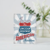 Iowa Lincoln Highway  America Briefkaart (Staand voorkant)
