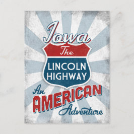 Iowa Lincoln Highway America Briefkaart