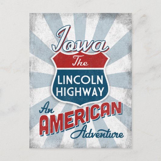 Iowa Lincoln Highway  America Briefkaart (Voorkant)