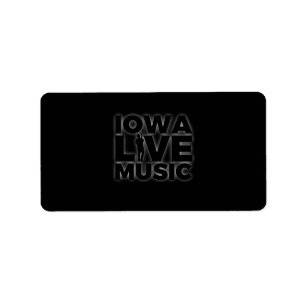 Iowa Live Music Guitar Player Gift Etiket