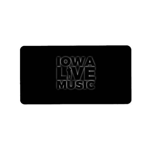 Iowa Live Music Guitar Player Gift Etiket (Voorkant)