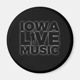 Iowa Live Music Guitar Player Gift Magneet