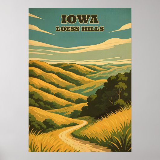 Iowa Loess Hills V02 Poster (Voorkant)