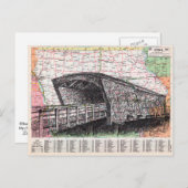 Iowa Map Art Briefkaart (Voorkant / Achterkant)