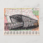 Iowa Map Art Briefkaart (Voorkant)