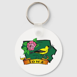 Iowa Map Sleutelhanger