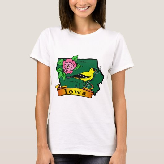 Iowa Map T-shirt (Voorkant)