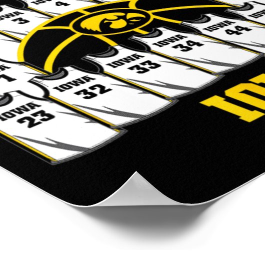 Iowa March Madness 2025 Women's Sketll Nil  Poster (Hoek)