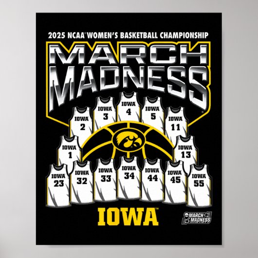 Iowa March Madness 2025 Women's Sketll Nil  Poster (Voorkant)