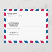 Iowa & Massachusetts Airmail Sla de datum op Aankondigingskaart (Achterkant)