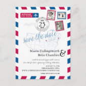 Iowa & Massachusetts Airmail Sla de datum op Aankondigingskaart (Voorkant)