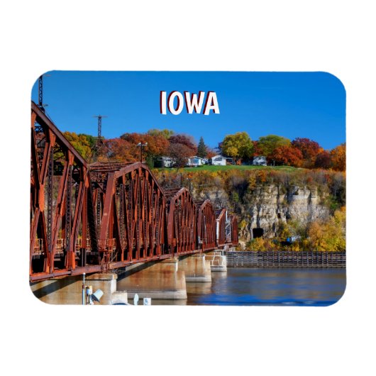 Iowa Mississippi Magnet Magneet (Horizontaal)