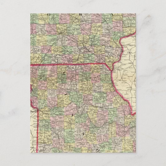 Iowa, Missouri Briefkaart (Voorkant)