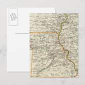 Iowa, Missouri en Illinois Briefkaart (Voorkant / Achterkant)