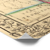 Iowa, Missouri Map door Mitchell Poster (Hoek)