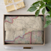 Iowa, Missouri Map door Mitchell Tissuepapier (Geschenk)